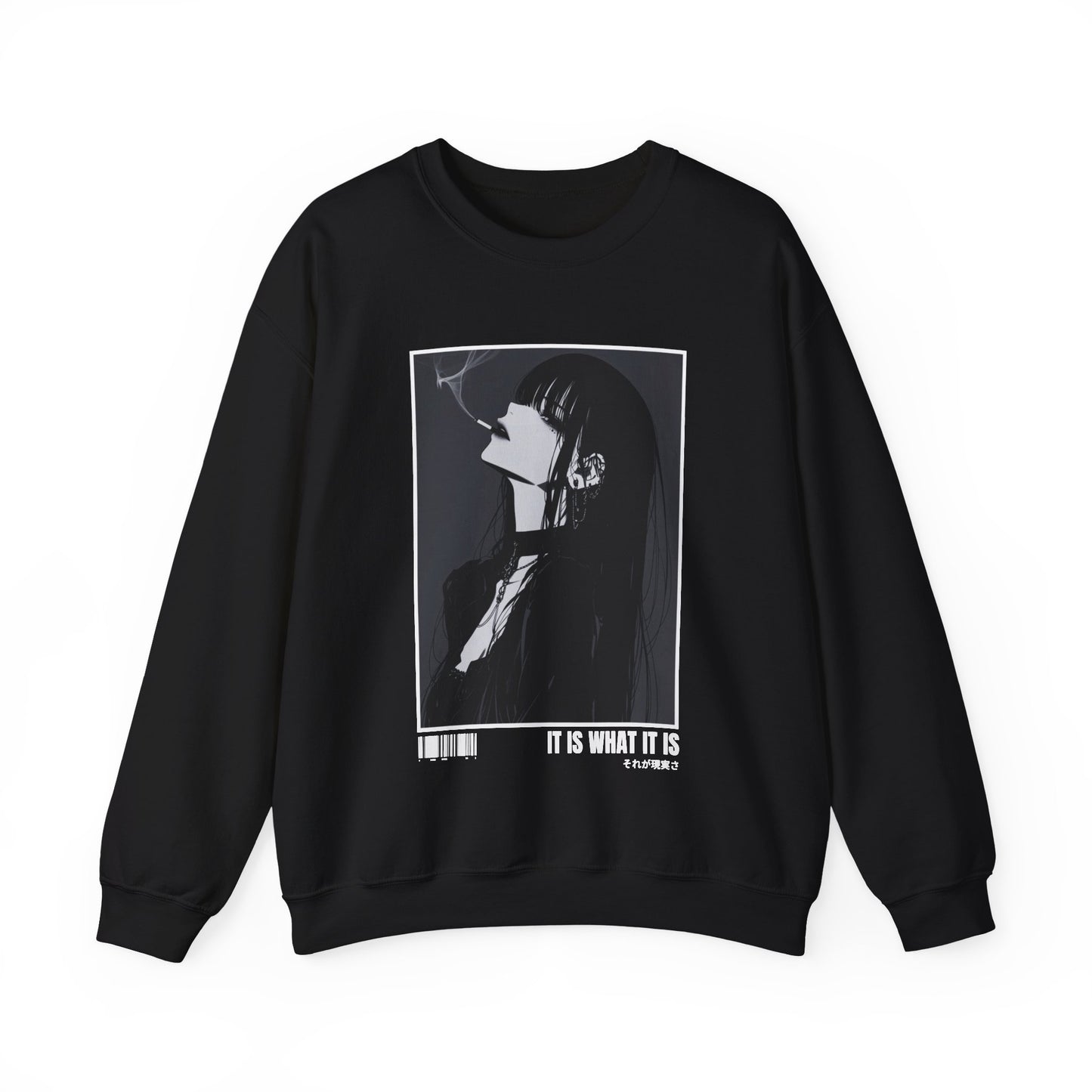 IT IS WHAT IT IS GIRL BLACK ROSE SWEATSHIRT (USA)