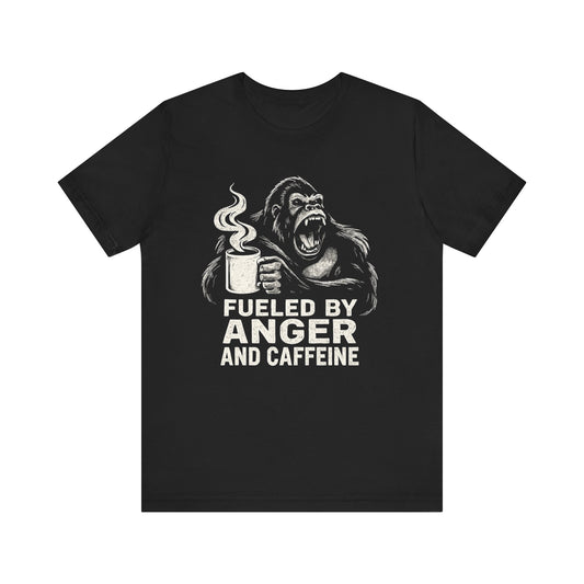 FUELED BY ANGER AND CAFFEINE GORRILA TEE (USA)